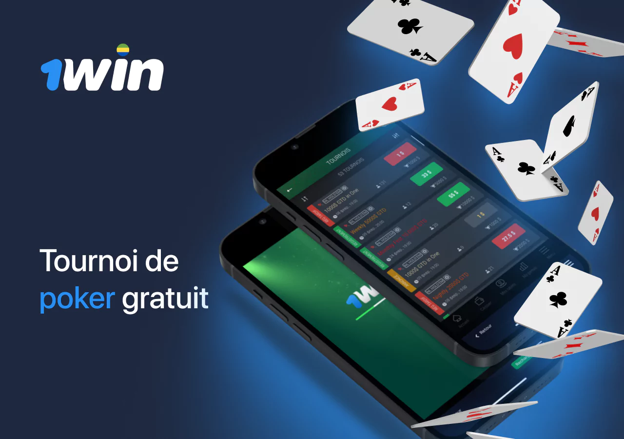 Tournoi gratuit de poker avec 1Win Gabon